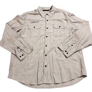 Harley Davidson Men’s Long Sleeve Button Down Shirt Size 2XL XXL Slim Biker Moto